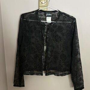 Black Sheer Floral Jacket